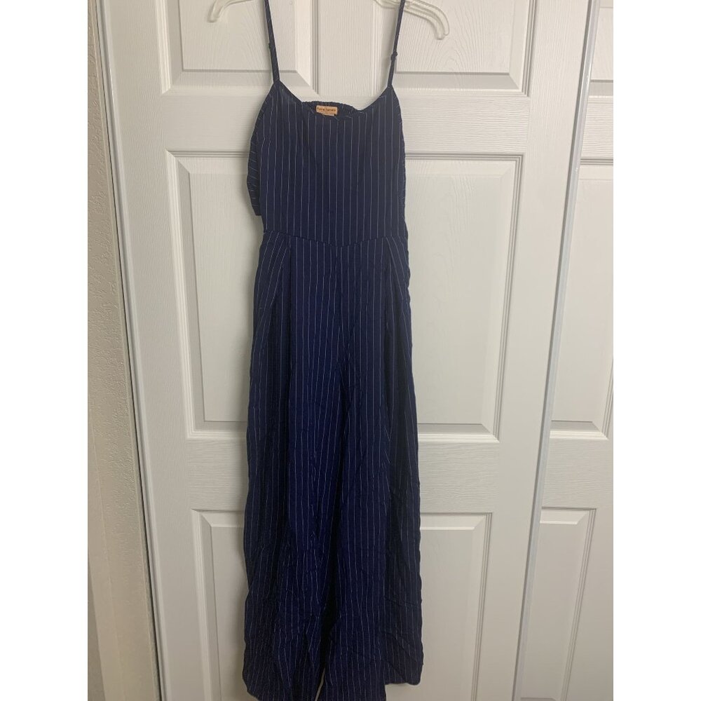 Flying Tomato‎ L Striped Jumpsuit Wide Leg Sleeveless casual
